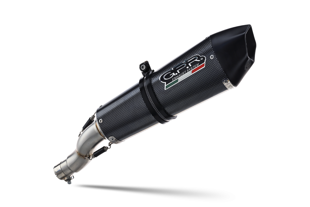 Escape compatible con Voge 650DSX 2021-2024, GP Evo4 Poppy, Escape legal, homologado, silenciador con catalizador, db killer desmontable y tubo de conexión específico 