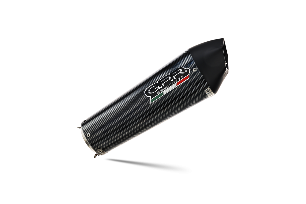 Escape compatible con Aprilia Shiver 900 2017-2020, GP Evo4 Poppy, Par de terminales de escape homologados, con db killer extraíbles y tubos de conexión específicos 