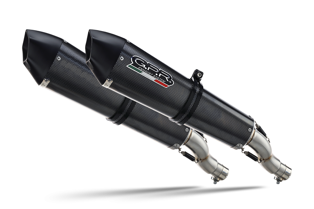 Escape compatible con Bmw K 1600 Gtl 2017-2021, GP Evo4 Poppy, Par de terminales de escape homologados, con db killer extraíbles y tubos de conexión específicos 
