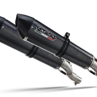 Escape compatible con Bmw K 1600 Gt 2017-2021, GP Evo4 Poppy, Par de terminales de escape homologados, con db killer extraíbles y tubos de conexión específicos 