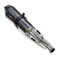 Escape compatible con Aprilia Shiver 900 2017-2020, GP Evo4 Poppy, Par de terminales de escape homologados, con db killer extraíbles y tubos de conexión específicos 