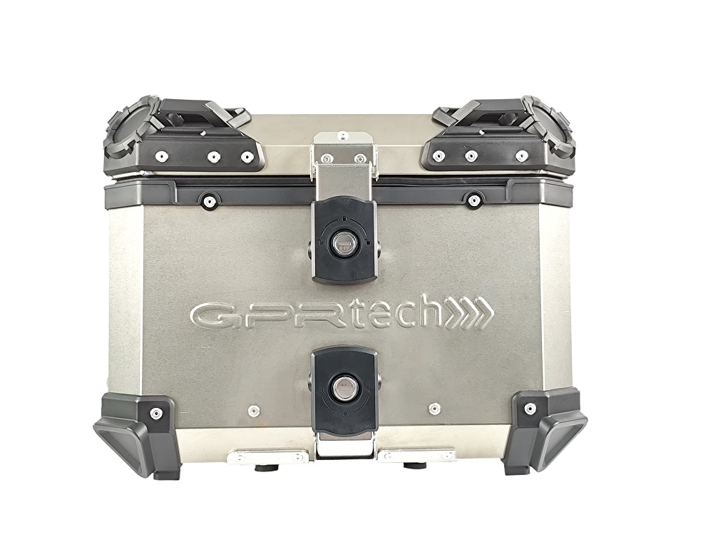 GPR TECH BAUL ALPI-TECH 35 LT. Baúl superior Top Case de Titanio color natural con placa universal incluida Capacidad Litros 35