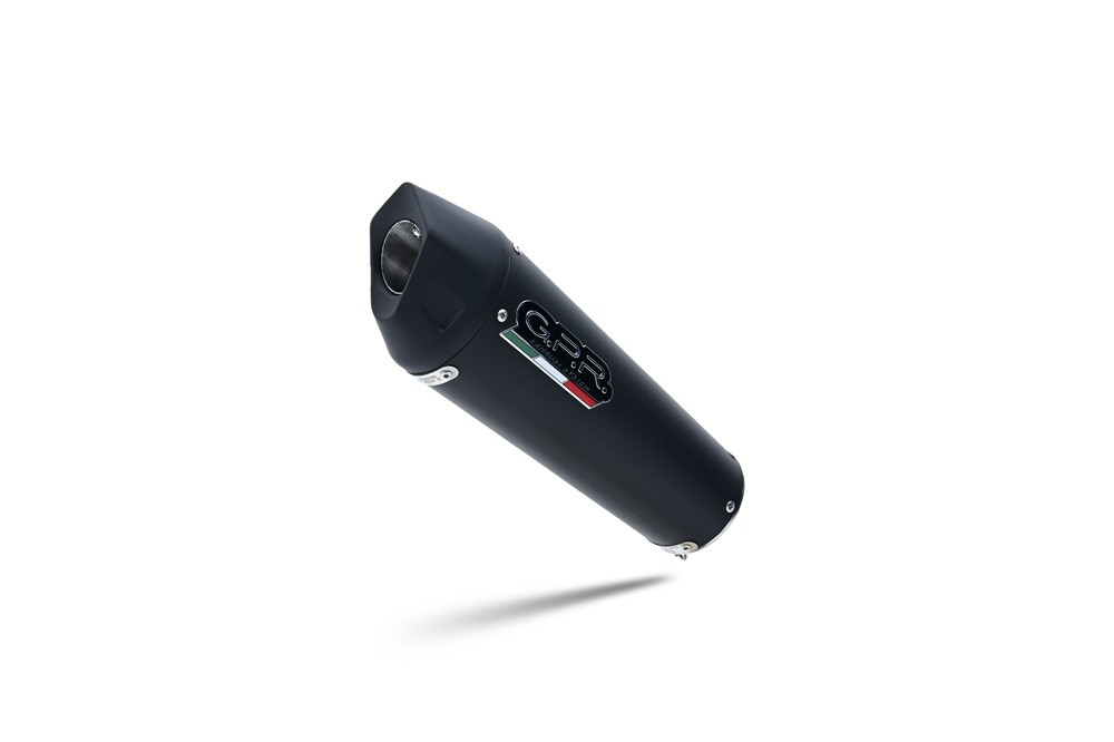 GPR escape compatible con  Triumph Daytona 660 2023-2025, New Grand Prix Evo Black Titanium, Escape completo homologado y legal,con catalizador incluido db killer extraíble 