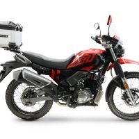 Baúl GPR TECH compatible con  Hero Xpulse 200 BS6 4V 2021/2024 E5 Baúl Alpi-Tech en aluminio color plata con placa específica incluida Capacidad Litros 26