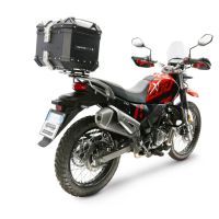 Baúl GPR TECH compatible con  Hero Xpulse 200 4V 2025/2026 E5 plus Baúl Alpi-Tech en aluminio, color negro con placa específica incluida Capacidad Litros 26