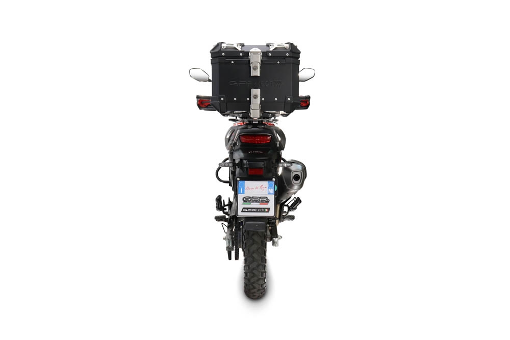 Baúl GPR TECH compatible con  Hero Xpulse 200 4V 2025/2026 E5 plus Baúl Alpi-Tech en aluminio, color negro con placa específica incluida Capacidad Litros 26