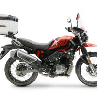 Baúl GPR TECH compatible con  Hero Xpulse 200 BS6 4V 2021/2024 E5 Baúl Alpi-Tech en aluminio color plata con placa específica incluida Capacidad Litros 35