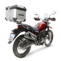 Baúl GPR TECH compatible con  Hero Xpulse 200 4V 2025/2026 E5 plus Baúl Alpi-Tech en aluminio color plata con placa específica incluida Capacidad Litros 35