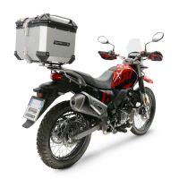 Baúl GPR TECH compatible con  Hero Xpulse 200 4V 2025/2026 E5 plus Baúl Alpi-Tech en aluminio color plata con placa específica incluida Capacidad Litros 35