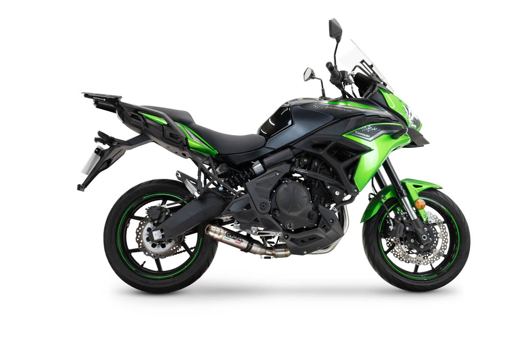Escape compatible con Kawasaki Versys 650 2023-2025, Deeptone Inox, Escape racing, linea completa, suministrado con colector especifico, articulo sin homologacion 