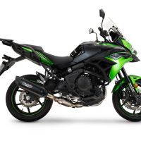 Escape compatible con Kawasaki Versys 650 2023-2025, Furore-X Titanio Nero, Silenciador homologado para ruido, escape completo con catalizador y db killer 
