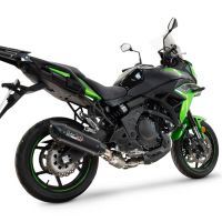 Escape compatible con Kawasaki Versys 650 2023-2025, Furore-X Titanio Nero, Silenciador homologado para ruido, escape completo con catalizador y db killer 