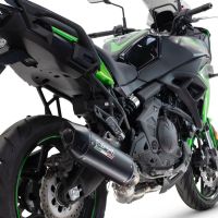 Escape compatible con Kawasaki Versys 650 2023-2025, Furore-X Titanio Nero, Silenciador homologado para ruido, escape completo con catalizador y db killer 