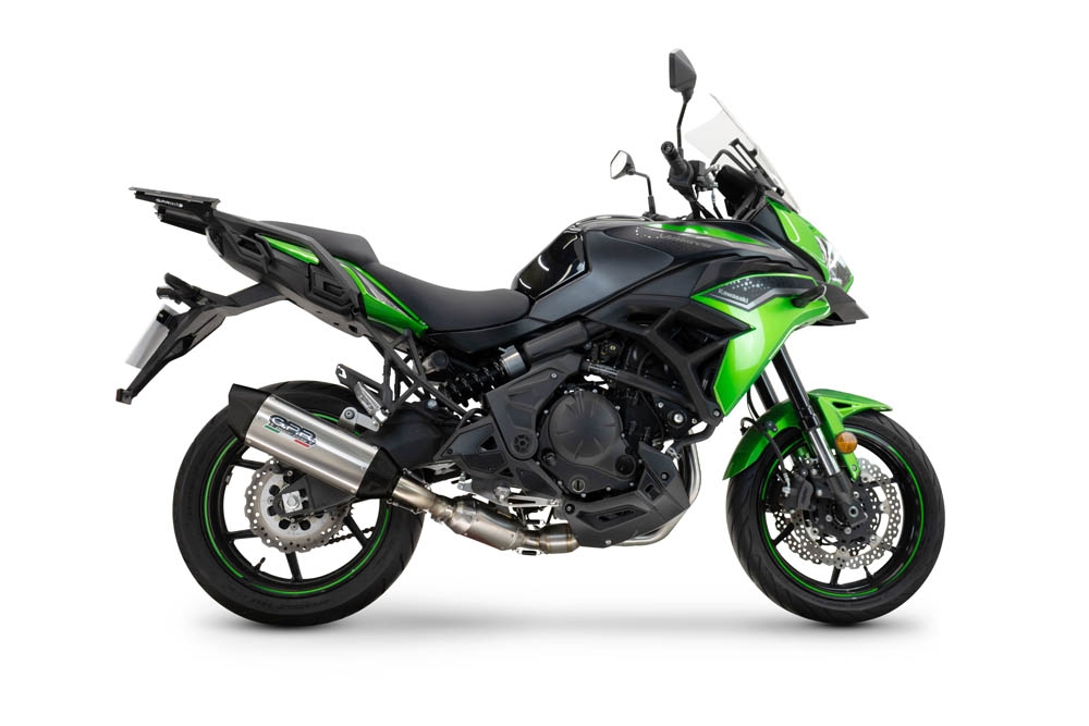 Escape compatible con Kawasaki Versys 650 2023-2025, Furore-X Titanio, Silenciador homologado para ruido, escape completo con catalizador y db killer 