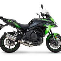 Escape compatible con Kawasaki Versys 650 2023-2025, Furore-X Titanio, Silenciador homologado para ruido, escape completo con catalizador y db killer 