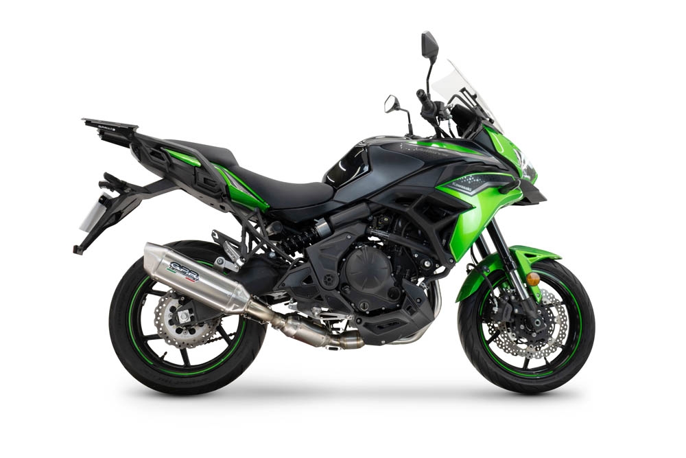 Escape compatible con Kawasaki Versys 650 2023-2025, Furore-X Acciaio Inox, Silenciador homologado para ruido, escape completo con catalizador y db killer 