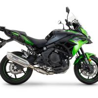 Escape compatible con Kawasaki Versys 650 2023-2025, Furore-X Acciaio Inox, Silenciador homologado para ruido, escape completo con catalizador y db killer 