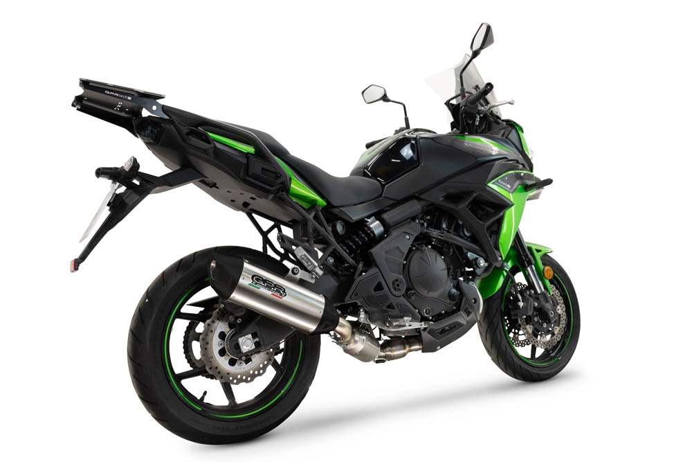 Escape compatible con Kawasaki Versys 650 2023-2025, Furore-X Titanio, Silenciador homologado para ruido, escape completo con catalizador y db killer 