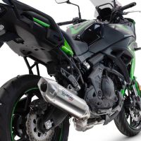 Escape compatible con Kawasaki Versys 650 2023-2025, Furore-X Acciaio Inox, Silenciador homologado para ruido, escape completo con catalizador y db killer 