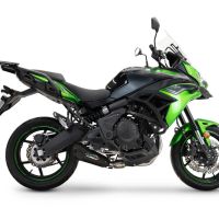 Escape compatible con Kawasaki Versys 650 2023-2025, GP-Revo Black Titanium, Escape linea completa racing, con db killer extraíble 
