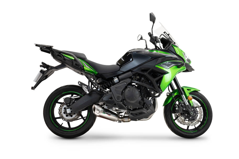 GPR escape compatible con  Kawasaki Versys 650 2023-2025, GP-Revo Titanium, Escape completo racing, incluyendo colector y db killer desmontable, sin homologación 