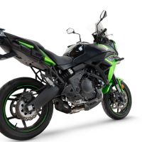 Escape compatible con Kawasaki Versys 650 2023-2025, GP-Revo Black Titanium, Escape linea completa racing, con db killer extraíble 