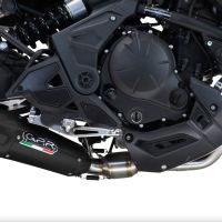 Escape compatible con Kawasaki Versys 650 2023-2025, GP-Revo Black Titanium, Escape linea completa racing, con db killer extraíble 