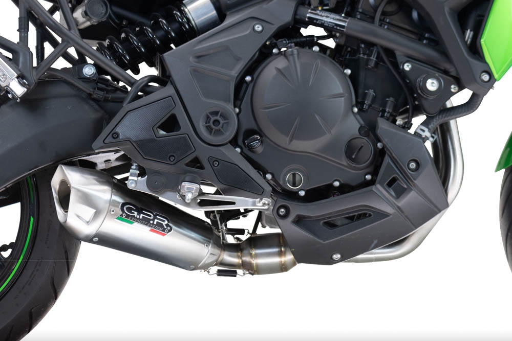 Escape compatible con Kawasaki Ninja 650 2023-2025, GP-Revo Titanium, Escape completo racing, incluyendo colector y db killer desmontable, sin homologación 