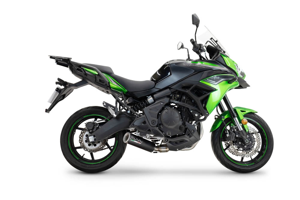 Escape compatible con Kawasaki Versys 650 2023-2025, M3 Black Titanium, Escape completo racing, incluyendo colector y db killer desmontable, sin homologación 