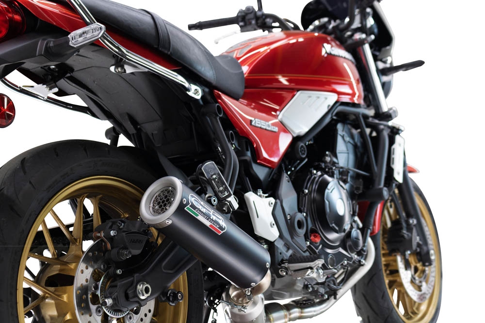 GPR escape compatible con  Kawasaki Z 650 RS 2024-2025, M3 Black Titanium, Silenciador homologado para ruido, escape completo con catalizador y db killer 