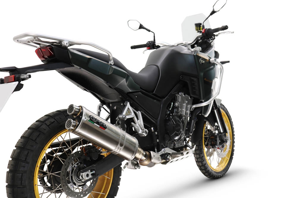 Escape compatible con Kove 800X 2024-2026, Dual Inox, Escape racing, silencioso con tubo de conexión 
