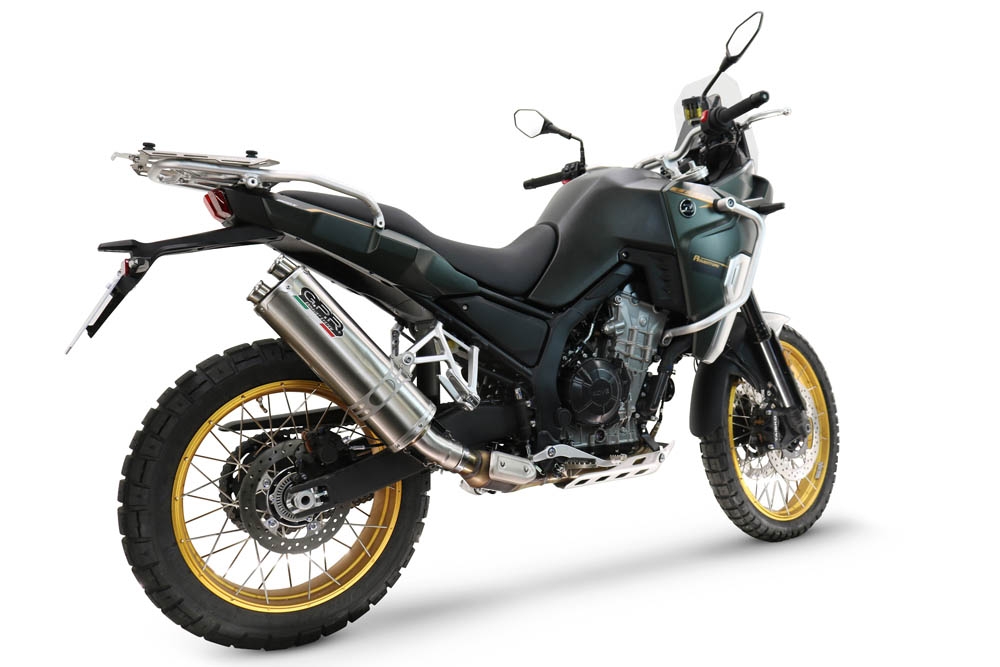 Escape compatible con Kove 800X 2024-2026, Dual Inox, Escape racing, silencioso con tubo de conexión 