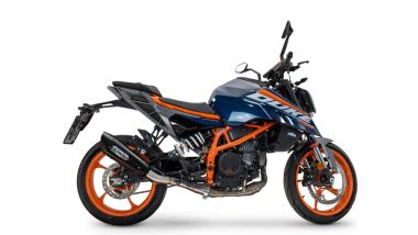 Escape compatible con Ktm Duke 125 2024-2025, GP-Revo Black Titanium, Escape legal, homologado, silenciador con db killer desmontable y tubo de conexión específico 
