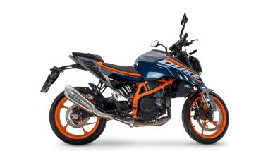 Escape compatible con Ktm Duke 125 2024-2025, GP-Revo Titanium, Escape legal, homologado, silenciador con db killer desmontable y tubo de conexión específico 