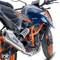 Escape compatible con Ktm Duke 250 2024-2025, GP-Revo Titanium, Escape legal, homologado, silenciador con db killer desmontable y tubo de conexión específico 