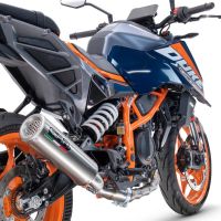 Escape compatible con Ktm Duke 250 2024-2025, M3 Inox , Escape legal, homologado, silenciador con db killer desmontable y tubo de conexión específico 