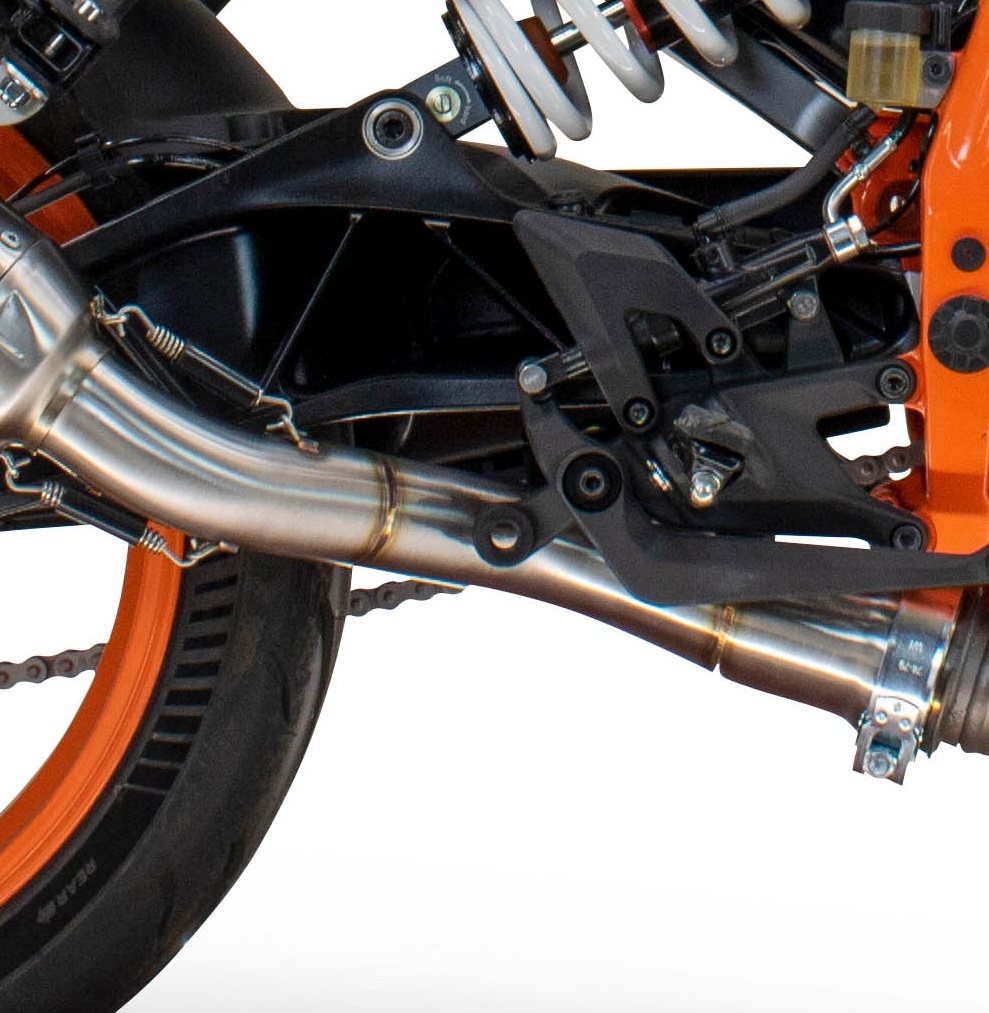 GPR escape compatible con  Ktm Duke 250 2024-2025, GP-Revo Titanium, Escape legal, homologado, silenciador con db killer desmontable y tubo de conexión específico 