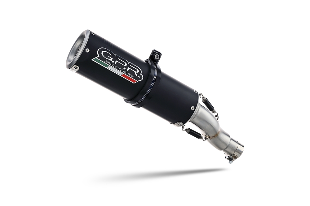 Escape compatible con Yamaha Tracer 900 GT 2018-2020, M3 Black Titanium, Escape completo homologado y legal,con catalizador incluido db killer extraíble 