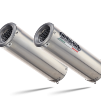 Escape compatible con Aprilia Shiver 900 2017-2020, M3 Inox , Par de terminales de escape homologados, con db killer extraíbles y tubos de conexión específicos 