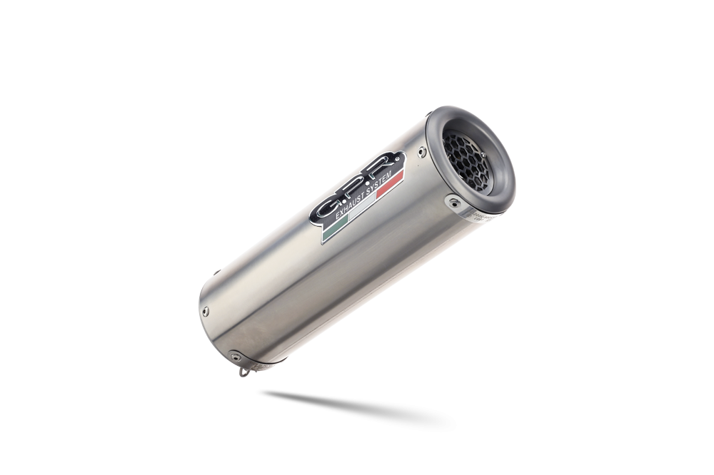 Escape compatible con Moto Guzzi V85 TT 2021-2024, M3 Inox , Escape racing, silenciador con tubo de conexion, articulo sin homologacion 