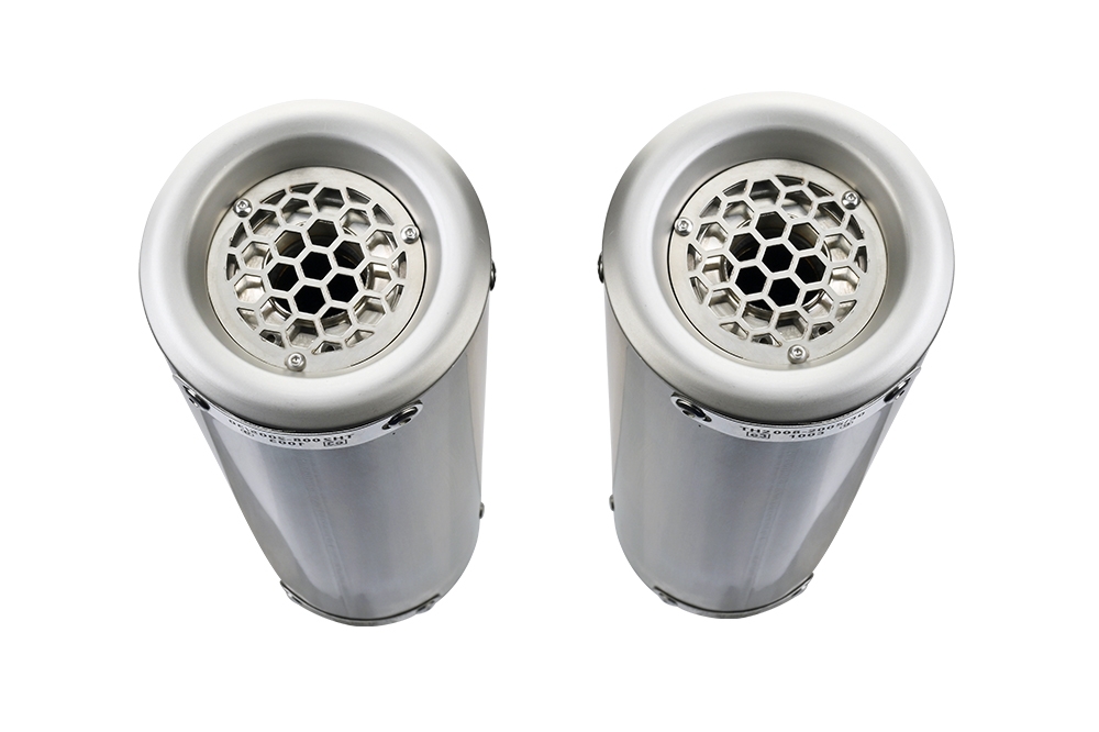 Escape compatible con Honda Vtr 1000 Sp-2 RC51 2002-2006, M3 Inox , Par de terminales de escape homologados, con db killer extraíbles y tubos de conexión específicos 