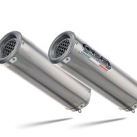 Escape compatible con Aprilia Rsv 1000 R Factory 2006-2010, M3 Titanium Natural, Par de terminales de escape homologados, con db killer extraíbles y tubos de conexión específicos 
