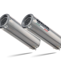 Escape compatible con Aprilia Rsv 1000 R Factory 2006-2010, M3 Titanium Natural, Par de terminales de escape homologados, con db killer extraíbles y tubos de conexión específicos 