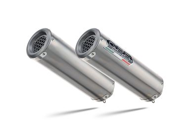 Escape compatible con Ducati 748 -S -SP -SPS -R -RS 1995-2002, M3 Titanium Natural, Par de terminales de escape homologados, con db killer extraíbles y tubos de conexión específicos 