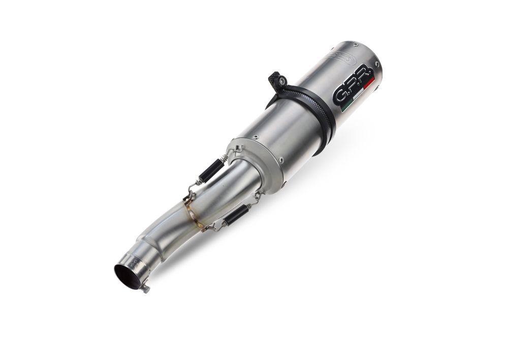 Escape compatible con Bmw R Nine-T 1200 -Pure -Racer -Urban G-S 2017-2023, M3 Titanium Natural, Escape legal, homologado, silenciador con db killer desmontable y tubo de conexión específico 