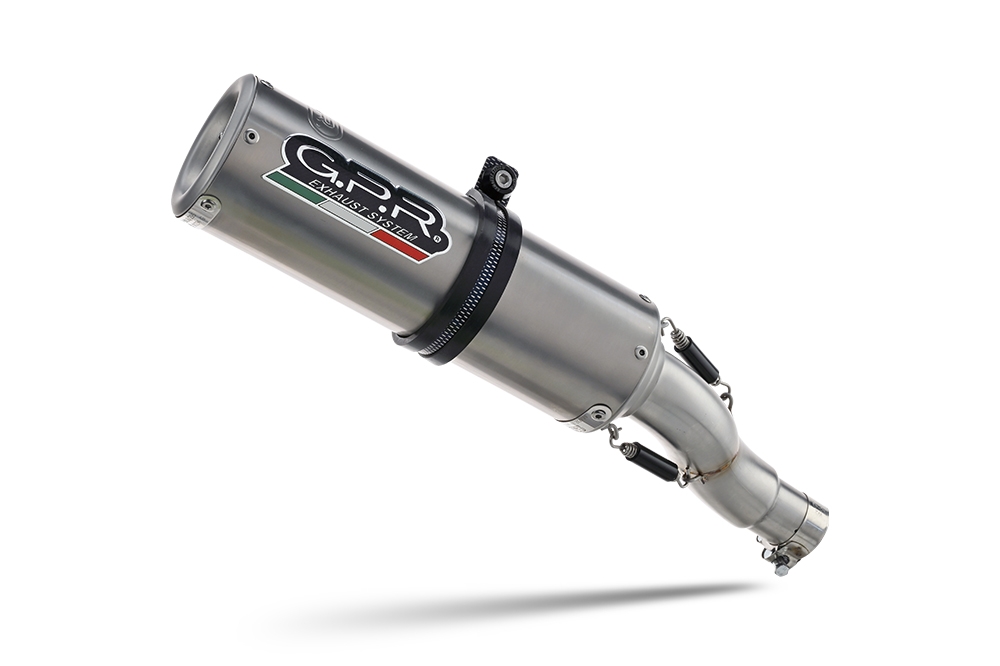 Escape compatible con Honda Forza 750 2021-2024, M3 Titanium Natural, Escape legal, homologado, silenciador con db killer desmontable y tubo de conexión específico 