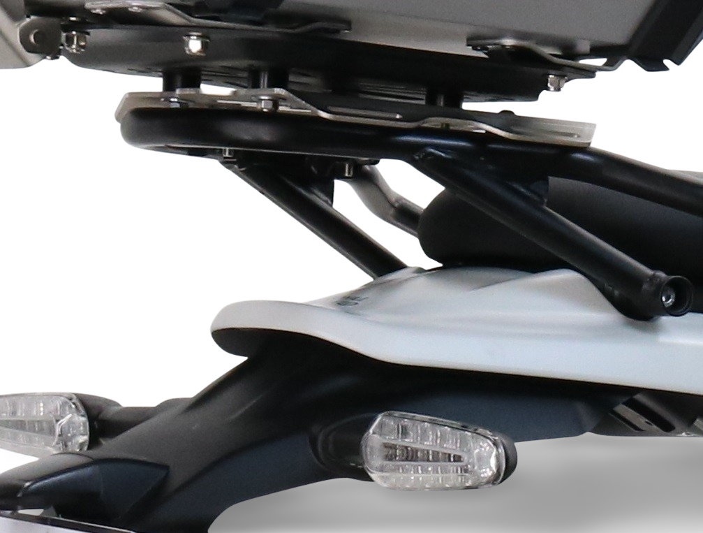 Baúl GPR TECH compatible con  Royal Enfield Himalayan 450 2024/2025 e5 Plus Baúl Alpi-Tech en aluminio color plata con placa específica incluida Capacidad Litros 26