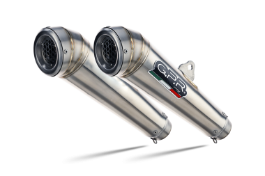 Escape compatible con Husqvarna TE 630 E - SMS 630 - Smr 630 2010-2014, Powercone Evo, Par de terminales de escape homologados, con db killer extraíbles y tubos de conexión específicos 