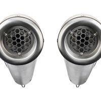Escape compatible con Ducati Streetfighter 1100 2009-2012, Powercone Evo, Par de terminales de escape homologados, con db killer extraíbles y tubos de conexión específicos 