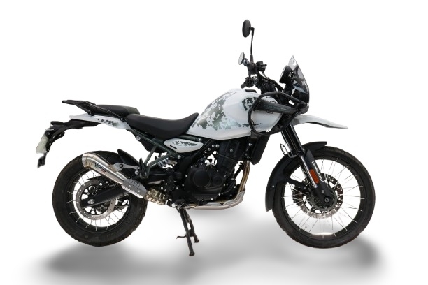 GPR escape compatible con  Royal Enfield Himalayan 450  2024-2025, Powercone Evo, Escape legal, homologado, silenciador con db killer desmontable y tubo de conexión específico 